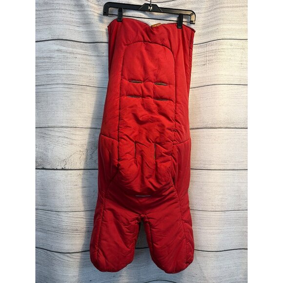 Stokke Explory Red Footmuff With Colorful Polka Dot Fleece Lining - Picture 2 of 4